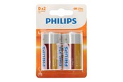 Batterij - Philips Longlife Battery Zinc D/R20 2pcs. - 1004