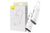 USB hub - Baseus Lite Series Hub 6w1 USB-C to 2x USB 3.0 + USB-C PD + HDMI + SD/TF (white) USB hub - 5 - USB 3.0 - Wit - WKQX050102