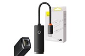 USB-kabel - Baseus Network adapter Lite Series USB-C to RJ45 (black) - WKQX000301