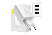 Mobiel - Adapters & Opladers - Baseus Compact Quick Charger 3x USB 17W (White) - CCXJ020102