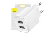 Mobiel - Adapters & Opladers - Baseus Compact Quick Charger 2x USB 10.5W (white) - CCXJ010202