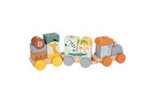 Houten speelgoed - Small Foot - Wooden Stacking Blocks Train Safari - 11698