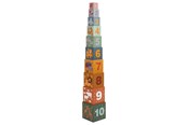 Speelgoed voor baby's - Small Foot - Stacking Blocks Safari Cardboard 10 pcs. - 11957