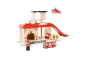 Houten speelgoed - Small Foot - Wooden Fire Station with Accessories. - 10900