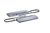 Docking station - I-Tec USB-C Metal Ergonomic 3x 4K Display Docking Station + Power Delivery 100 W - C31FLAT2PDPRO