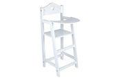 Pop, teddybeer en materiaal - Small Foot - Wooden Doll Chair White - 2857