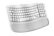Toetsenbord - Logitech Wave Keys - Off-White - ND - Ergonomisch toetsenbord - Noords - Wit - 920-012299