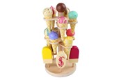 Doen-alsof spelen - Small Foot - Wooden Play Food Ice Creams on Movable Ice Cream Stand 16dlg. - 1248