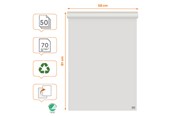Schrijfblokken, formulieren en notitieboekjes - Nobo Premium Flipchart Recycled Paper Pad 600x890mm Reversible Plain or Gridded paper 50 Sheet 70gsm 1 Pack Rolled - 1915659
