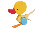 Speelgoed voor baby's - Small Foot - Wooden Push Figure Duck Tina with Stick - 3357