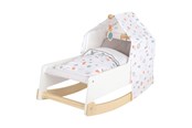 Pop, teddybeer en materiaal - Small Foot - Wooden Swing Doll Bed Little Button - 11813