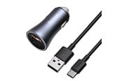 Mobiel - Adapters & Opladers - Baseus Golden Contactor Pro car charger USB + USB-C QC4.0+ PD SCP 40W (gray) - TZCCJD-0G