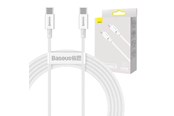 USB-kabel - Baseus Superior Series Cable USB-C to USB-C 100W 2m (white) - CATYS-C02