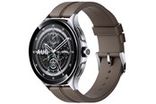 Smartwatch, Sporthorloge en Activity Tracker - Xiaomi Watch 2 Pro - Silver Case with Brown Leather Strap - BHR7216GL
