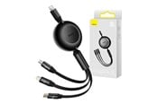 USB-kabel - Baseus Bright Mirror 4 USB-C 3-in-1 cable for micro USB / USB-C / Lightning 100W / 3.5A 1.1m (Black) - CAMJ010201