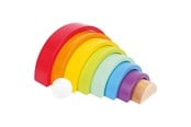 Speelgoed voor baby's - Small Foot - Wooden Building Blocks Rainbow 9dlg. - 6969