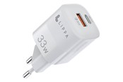 Mobiel - Adapters & Opladers - Lippa 33W USB-C PD & USB-A QC GaN Wall Charger - White - LPWC5006