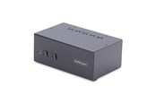 KVM Switch - StarTech.com P2DD46A2-KVM-SWITCH 2-Port Dual-Monitor DisplayPort KVM Switch 4K 60Hz 2x USB 5Gbps Hub Ports 2x USB 2.0 HID Ports Hotkey and Push-Button Switching - P2DD46A2-KVM-SWITCH