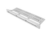 Accessoires - Lanberg PPKS-1124-S Patch Panel Blank 24-Port 1U with Organizer for Keystone Modules Grey - PPKS-1124-S