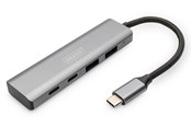 USB hub - DIGITUS USB-C to 4 x USB-C Hub USB hub - 4 - Grijs - DA-70245