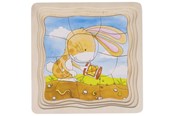 Puzzels - Goki Wooden Layer Puzzle - Vegetable Garden 53pcs. Hout - 57495