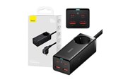 USB hub - Baseus GaN3 Pro wall charger / powerstrip 2xUSB + 2xUSB-C + AC 100W (black) USB hub - 5 - Zwart - PSZM000401