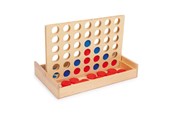 Bordspellen, Kaartspellen & Dobbelspellen - Small Foot - Four in a Line Travel Game Wood - 3460