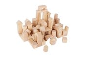 Houten speelgoed - Small Foot - Wooden Building Blocks in Bag 100dlg. - 7073