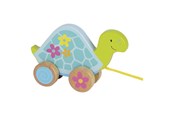 Speelgoed voor baby's - Goki Susibelle Wooden Draft Animal Turtle - 54914