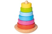 Speelgoed voor baby's - Goki Wooden Stacking Tower Color 8pcs. - 58925