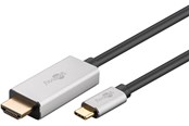 Beelscherm- en tv-kabel - Pro HDMI - USB-C - 2m - Grijs - HDMI-USB-C-S-2m