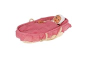 Pop, teddybeer en materiaal - Goki Dolls Carrycot - 15252