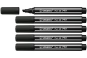Schrijf- en tekengerei - STABILO Pen 68 MAX - Fibre-tip Pen with Thick Chisel Tip - Black - 768/46