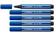 Schrijf- en tekengerei - STABILO Pen 68 MAX - Fibre-tip Pen with Thick Chisel Tip - Dark Blue - 768/32