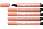 Schrijf- en tekengerei - STABILO Pen 68 MAX - Fibre-tip Pen with Thick Chisel Tip - Apricot - 768/26