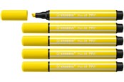Schrijf- en tekenartikelen - STABILO Pen 68 MAX - Felt-tip pen with thick chisel tip - lemon yellow - 768/24