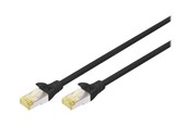 Netwerk - kabel - DIGITUS patch cable - 25 cm - black - Zwart - 0.25m - DK-1644-A-0025-BL-10