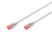 Netwerk - kabel - DIGITUS CAT 6 U-UTP Slim Patch Cord - 2m - Grijs - 2m - DK-1617-020S