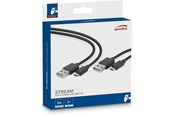 Gaming accessoires - Speed-Link STREAM Play & Charge USB Cable Set 3m - Wired Charging cable for wireless game controller - Sony PlayStation 4 - SL-450104-BK