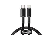 USB-kabel - Baseus High Density Braided Cable Type-C to Lightning PD 20W 1m (Black) - CATLGD-01