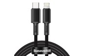 USB-kabel - Baseus High Density Braided Cable Type-C to Lightning PD 20W 2m (Black) - CATLGD-A01