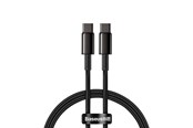 USB-kabel - Baseus Tungsten Gold Cable Type-C to Type-C 100W 2m (black) - CATWJ-A01