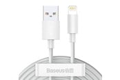 USB-kabel - Baseus Simple Wisdom Data Cable Kit USB to Lightning 2.4A (2PCS/Set)1.5m White - TZCALZJ-02