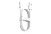 USB-kabel - Baseus Simple Wisdom Data Cable Kit USB to Micro 2.1A (2PCS/Set) 1.5m White - TZCAMZJ-02