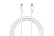 USB-kabel - Baseus Superior Series Cable USB-C to USB-C 100W 1m (white) - CATYS-B02