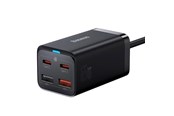 Mobiel - Adapters & Opladers - Baseus GaN3 Pro 4 Ports Desktop Charger 2x USB-C 2x USB 65W - Black - CCGP040101
