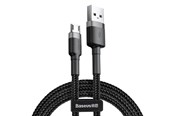 USB-kabel - Baseus Cafule Micro USB cable 2.4A 1m (Gray + Black) - CAMKLF-BG1