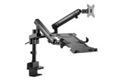Monitorbevestiging - Gembird Monitor Arm & Notebook Tray - 2 x monitor 17"-32" & 1 x notebook 15.6" - MA-DA3-02