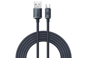 USB-kabel - Baseus Crystal Shine cable USB to USB-C 100W 2m (black) - CAJY000501