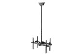 Muurbevestigingen, AV-bevestigingen & AV-meubels - Deltaco ARM-0404 Office Telescopic Double TV Ceiling Mount - Max 45 kg - recommended for 70" - ARM-0404